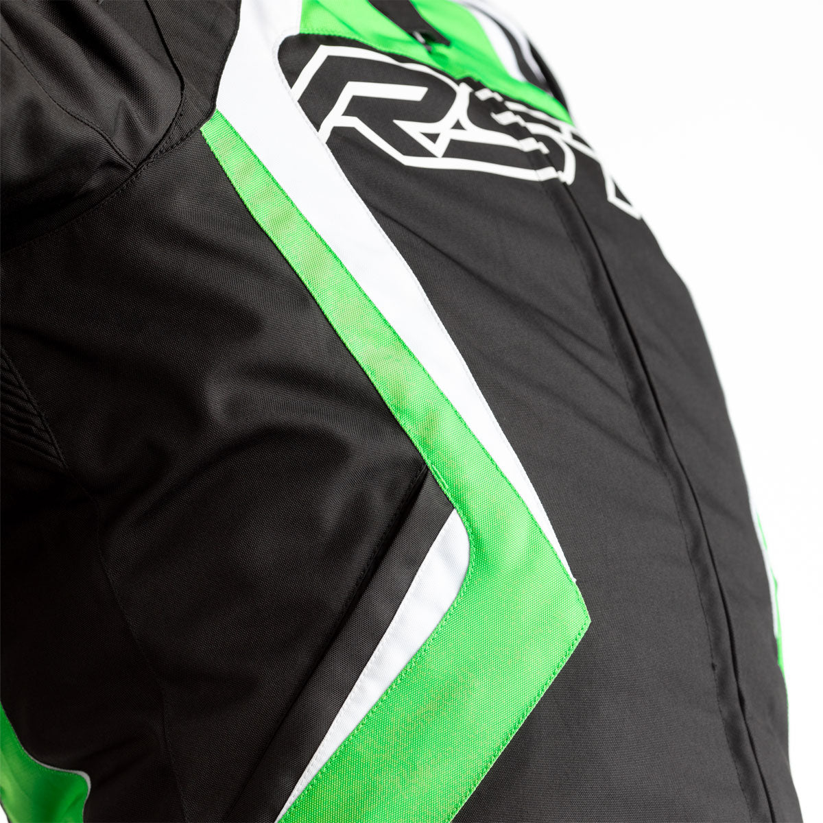 RST Tractech Evo 4 CE Textile Jacket Black / Green / White  - FREE UK Delivery - Moto Central