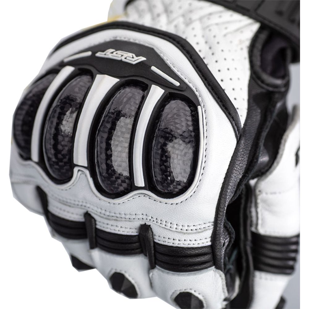 RST Tractech Evo 4 Short CE Gloves White / White / Black - FREE UK Shipping, FREE 365 Day Returns | Moto Central