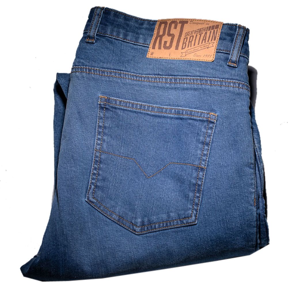 RST Tapered-Fit CE Textile Jeans Mid Blue Denim - FREE UK Shipping, FREE 365 Day Returns | Moto Central