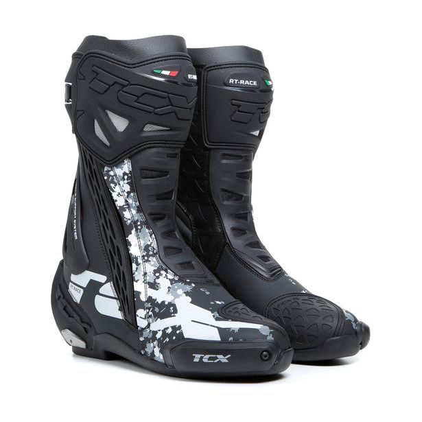 TCX RT Race Boots Black / White / Grey