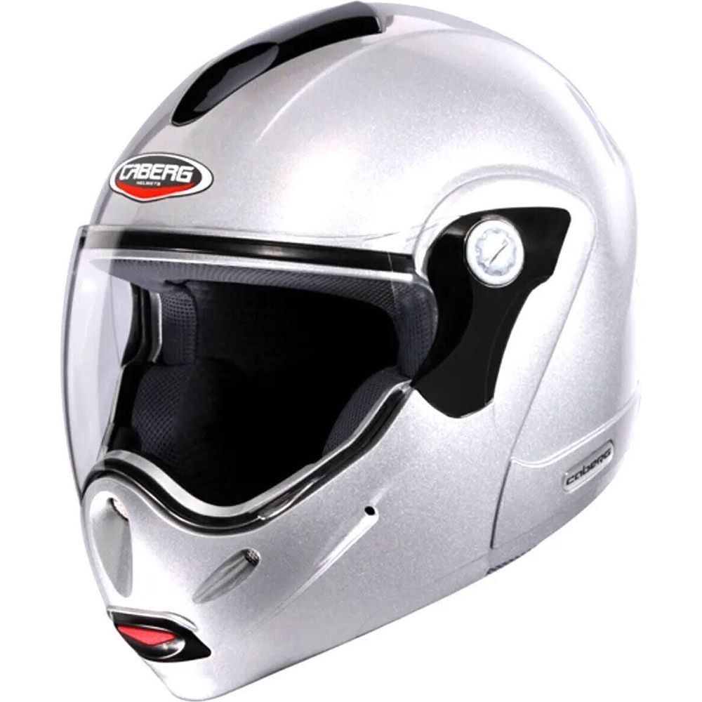 Caberg Rhyno Junior Plain Flip-Up Helmet Silver - FREE UK Shipping, FREE 365 Day Returns | Moto Central