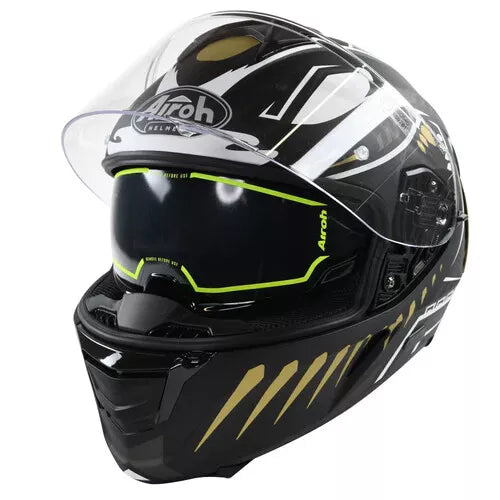 Airoh Spark Flow Full Face Helmet Matt Black Vibe - FREE UK Shipping, FREE 365 Day Returns | Moto Central