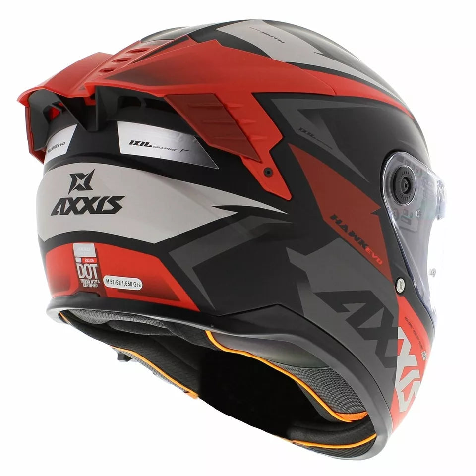 Axxis Hawk Evo SV Ixil B15 Full Face Helmet Matt Red