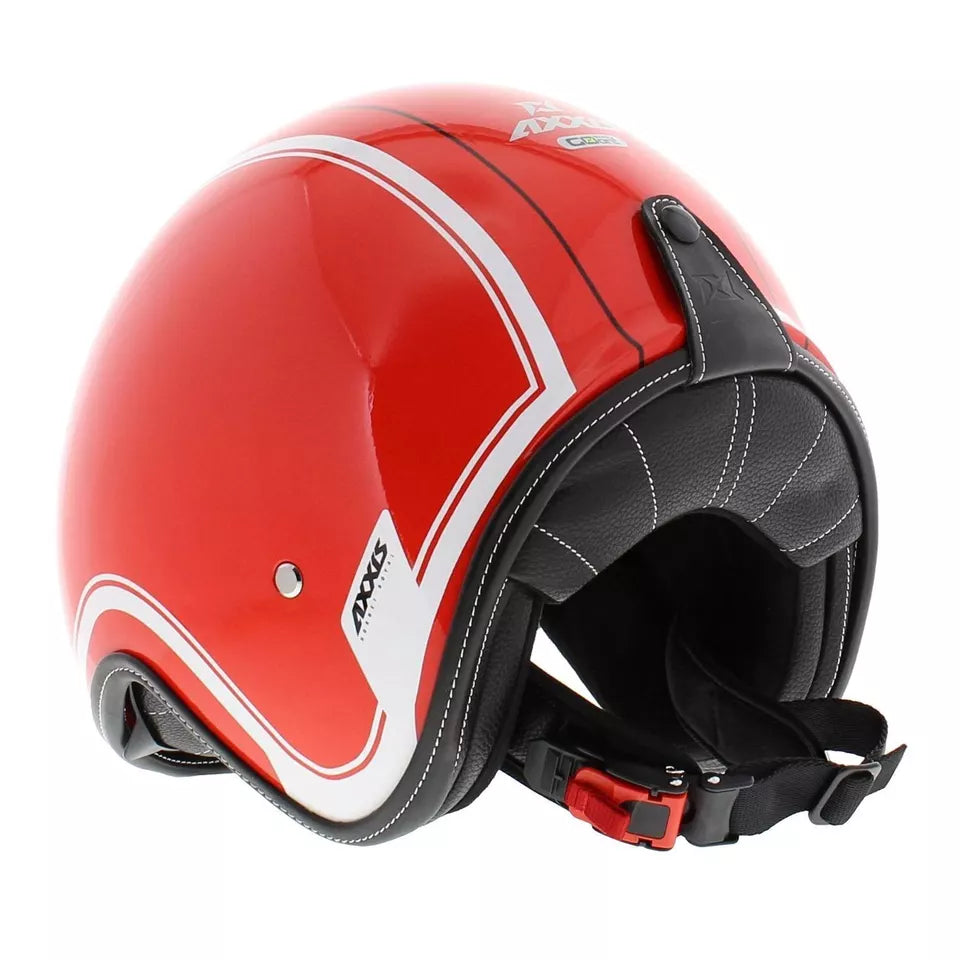 Axxis Hornet SV Royal A5 Open Face Helmet Gloss Pearl Red - FREE UK Shipping, FREE 365 Day Returns | Moto Central