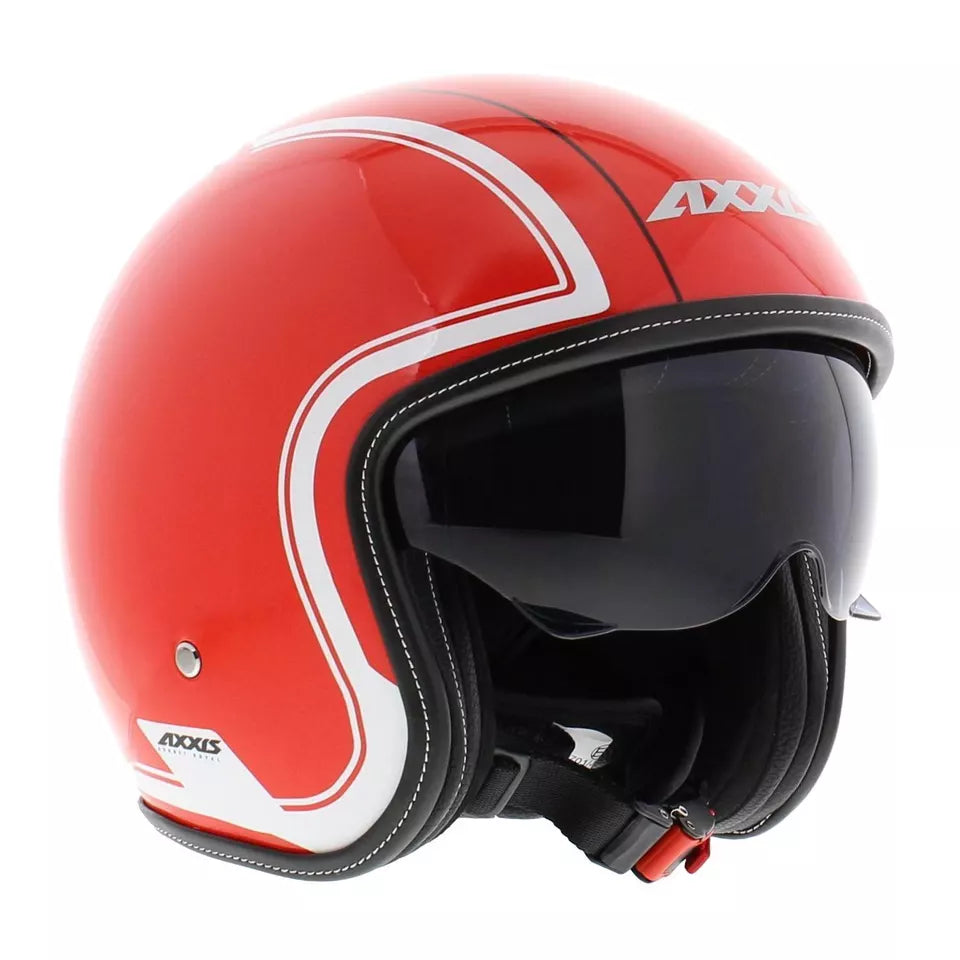 Axxis Hornet SV Royal A5 Open Face Helmet Gloss Pearl Red - FREE UK Shipping, FREE 365 Day Returns | Moto Central