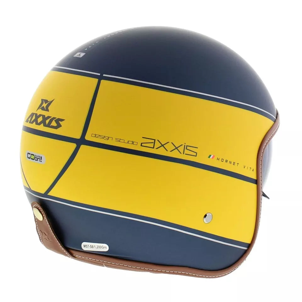 Axxis Hornet SV Vita C3 Open Face Helmet Matt Yellow