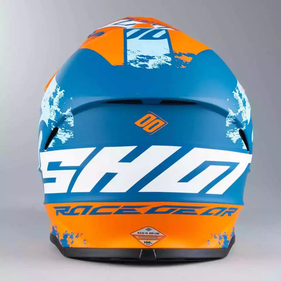 Shot Furious MX Helmet Shadow Blue / Matt Orange