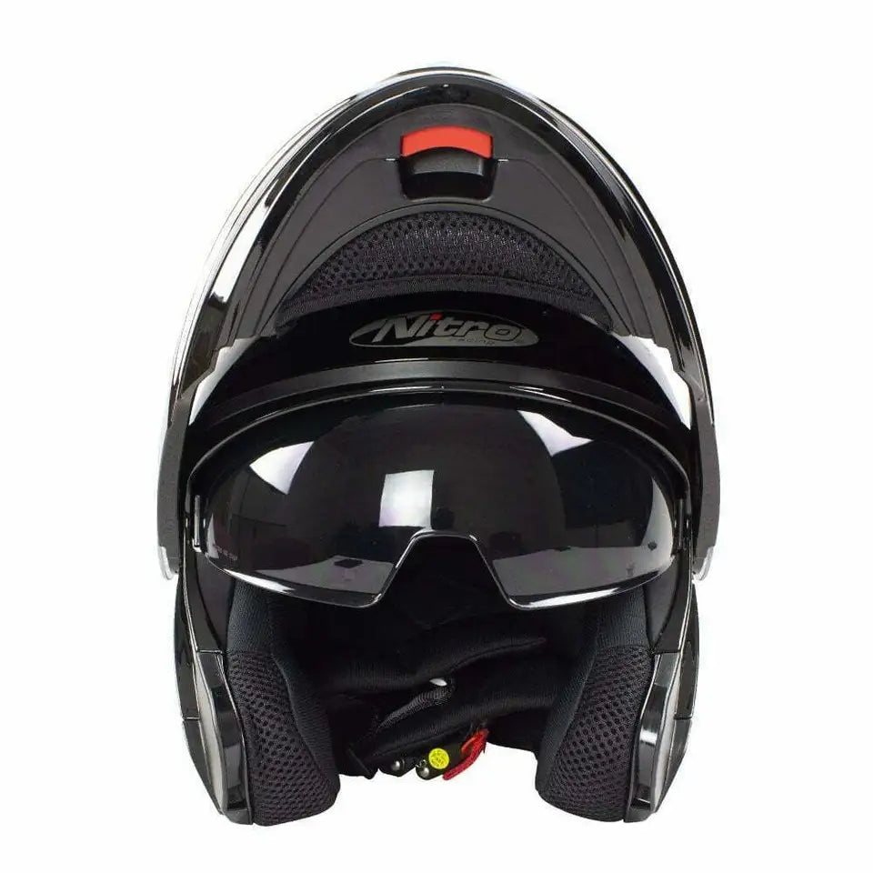 Nitro F350 Uno DVS Flip Up Helmet Gloss Black  - FREE UK Delivery - Moto Central