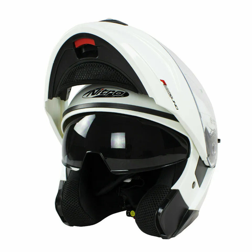 Nitro F350 Uno DVS Flip Up Helmet Gloss White