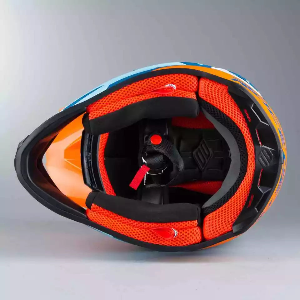 Shot Furious MX Helmet Shadow Blue / Matt Orange