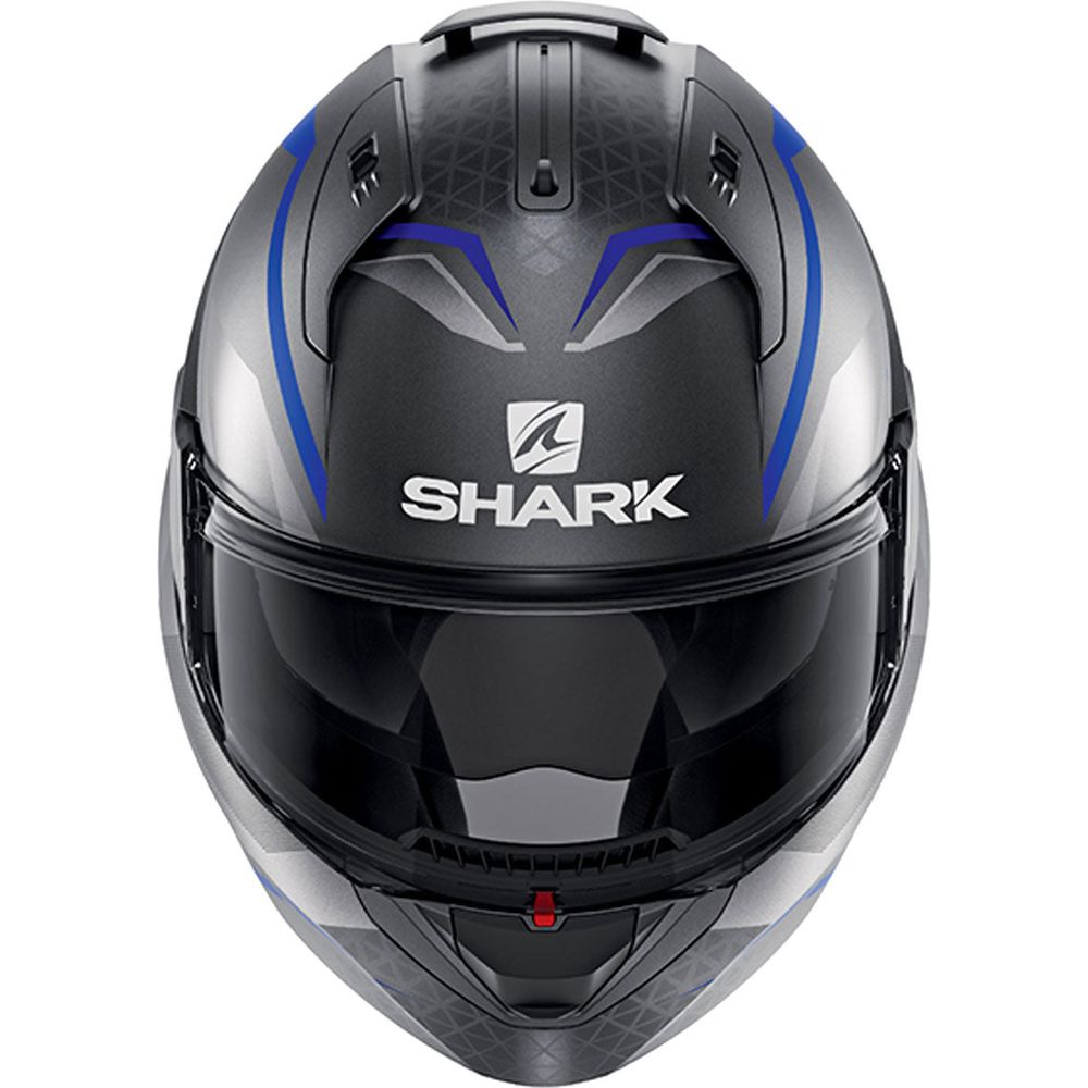 Shark Evo ES Yari Full Face Helmet Matt Anthracite / Blue / Silver - FREE UK Shipping, FREE 365 Day Returns | Moto Central