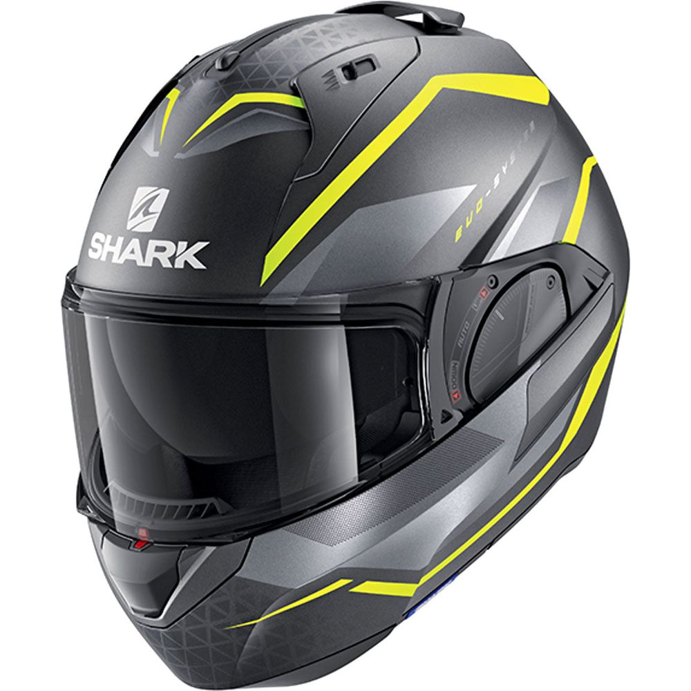 Shark Evo ES Yari Full Face Helmet Matt Anthracite / Yellow / Silver