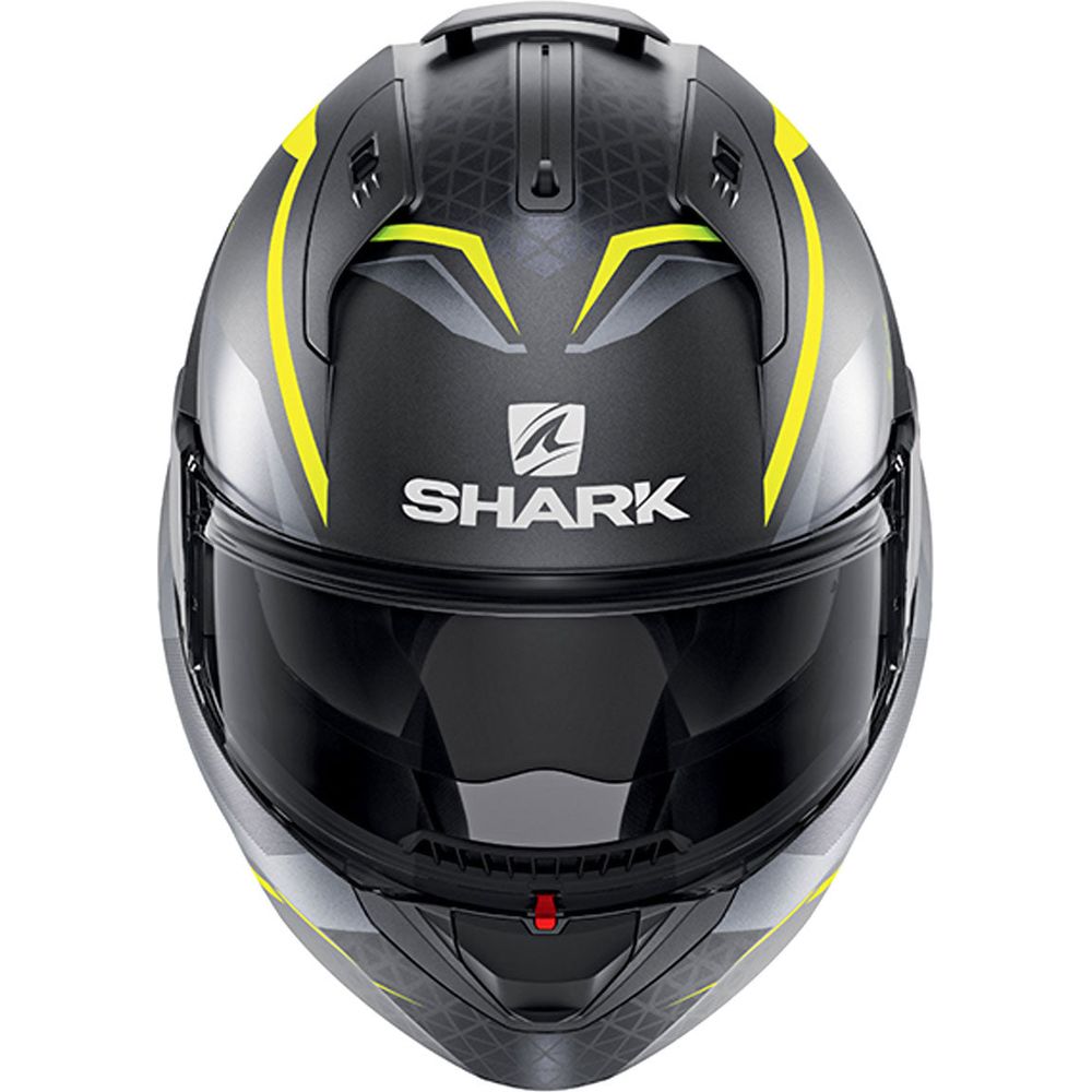 Shark Evo ES Yari Full Face Helmet Matt Anthracite / Yellow / Silver - FREE UK Shipping, FREE 365 Day Returns | Moto Central