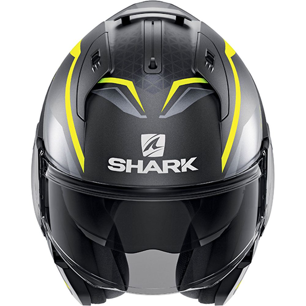 Shark Evo ES Yari Full Face Helmet Matt Anthracite / Yellow / Silver - FREE UK Shipping, FREE 365 Day Returns | Moto Central