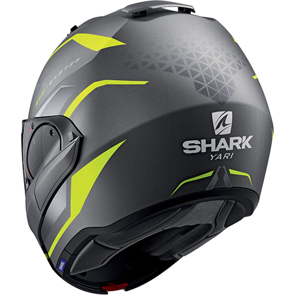 Shark Evo ES Yari Full Face Helmet Matt Anthracite / Yellow / Silver - FREE UK Shipping, FREE 365 Day Returns | Moto Central