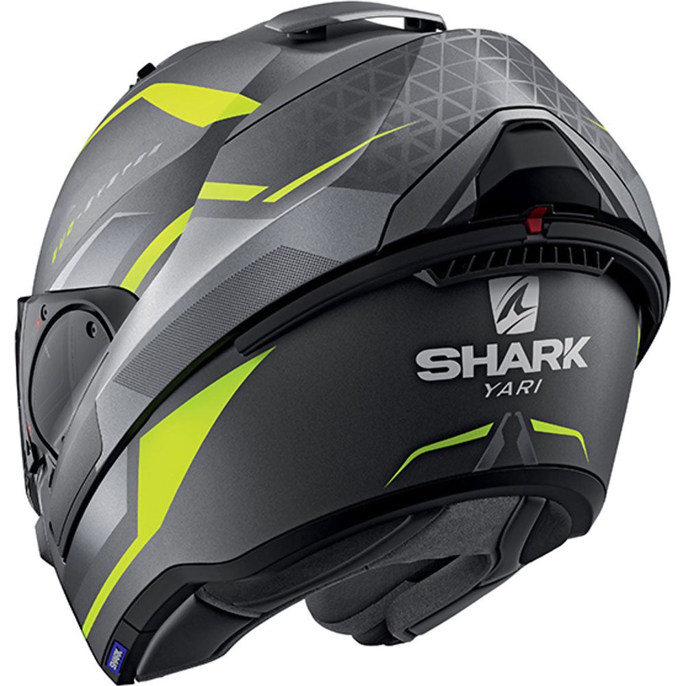 Shark Evo ES Yari Full Face Helmet Matt Anthracite / Yellow / Silver - FREE UK Shipping, FREE 365 Day Returns | Moto Central