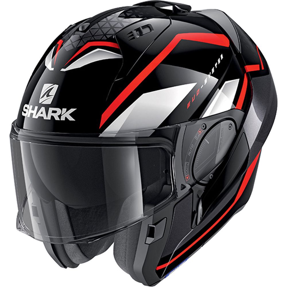 Shark Evo ES Yari Full Face Helmet Black / Red / White - FREE UK Shipping, FREE 365 Day Returns | Moto Central