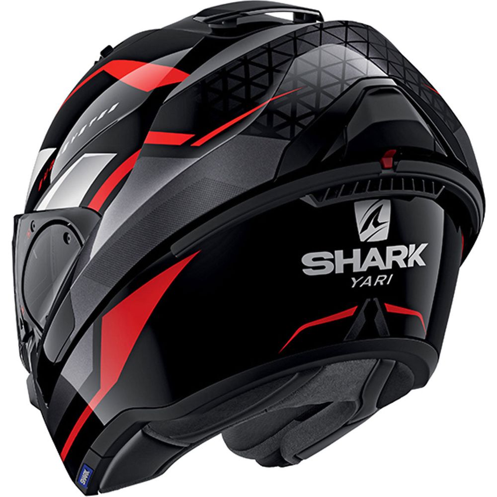 Shark Evo ES Yari Full Face Helmet Black / Red / White - FREE UK Shipping, FREE 365 Day Returns | Moto Central