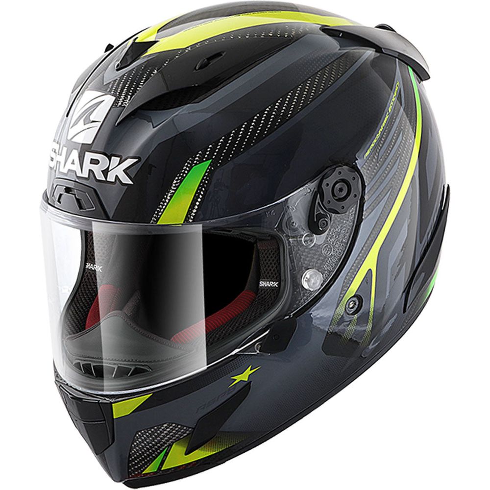 Shark Race R Pro Carbon Full Face Helmet Aspy Carbon / Anthracite / Yellow