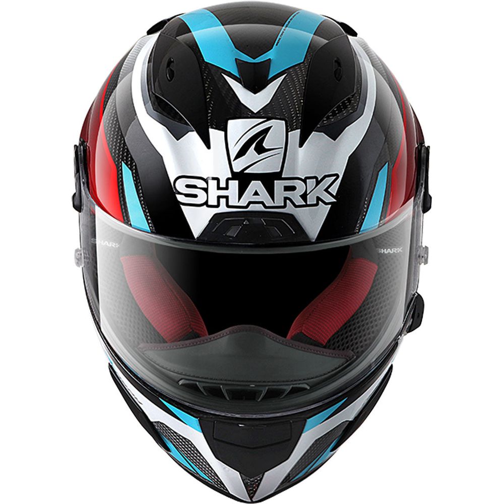 Shark Race R Pro Carbon Full Face Helmet Aspy Carbon / Red / Blue - FREE UK Shipping, FREE 365 Day Returns | Moto Central