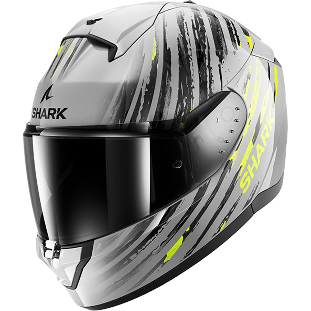 Shark Ridill 2 Full Face Helmet Assya Silver / Anthracite / Yellow - FREE UK Shipping, FREE 365 Day Returns | Moto Central