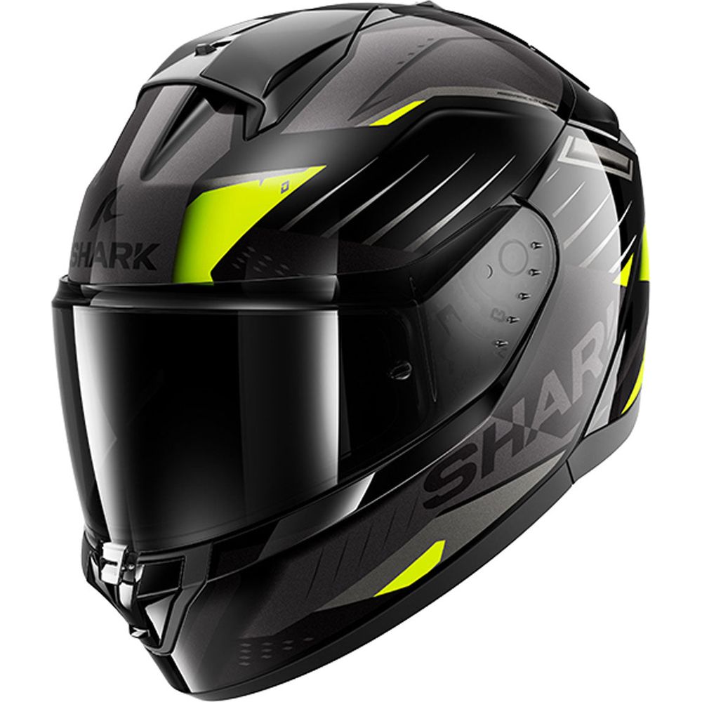 Shark Ridill 2 Full Face Helmet Bersek Black / Grey / Yellow - FREE UK Shipping, FREE 365 Day Returns | Moto Central