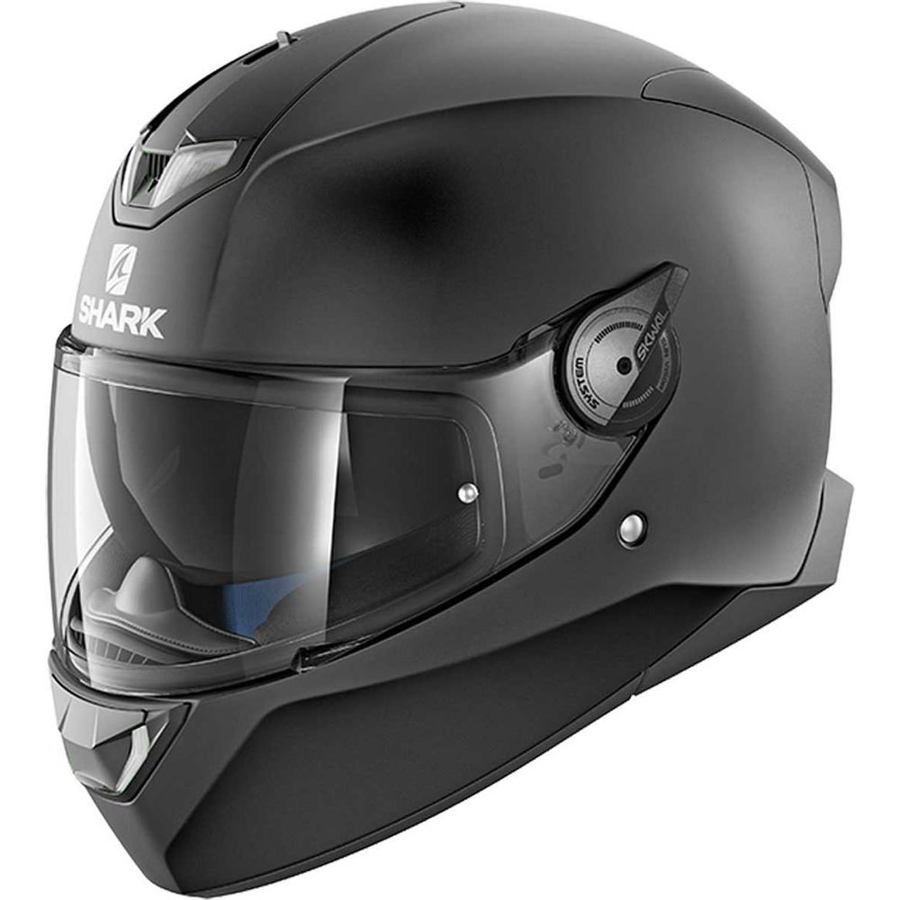 Shark Skwal 2 White LED Blank Full Face Helmet Matt Black