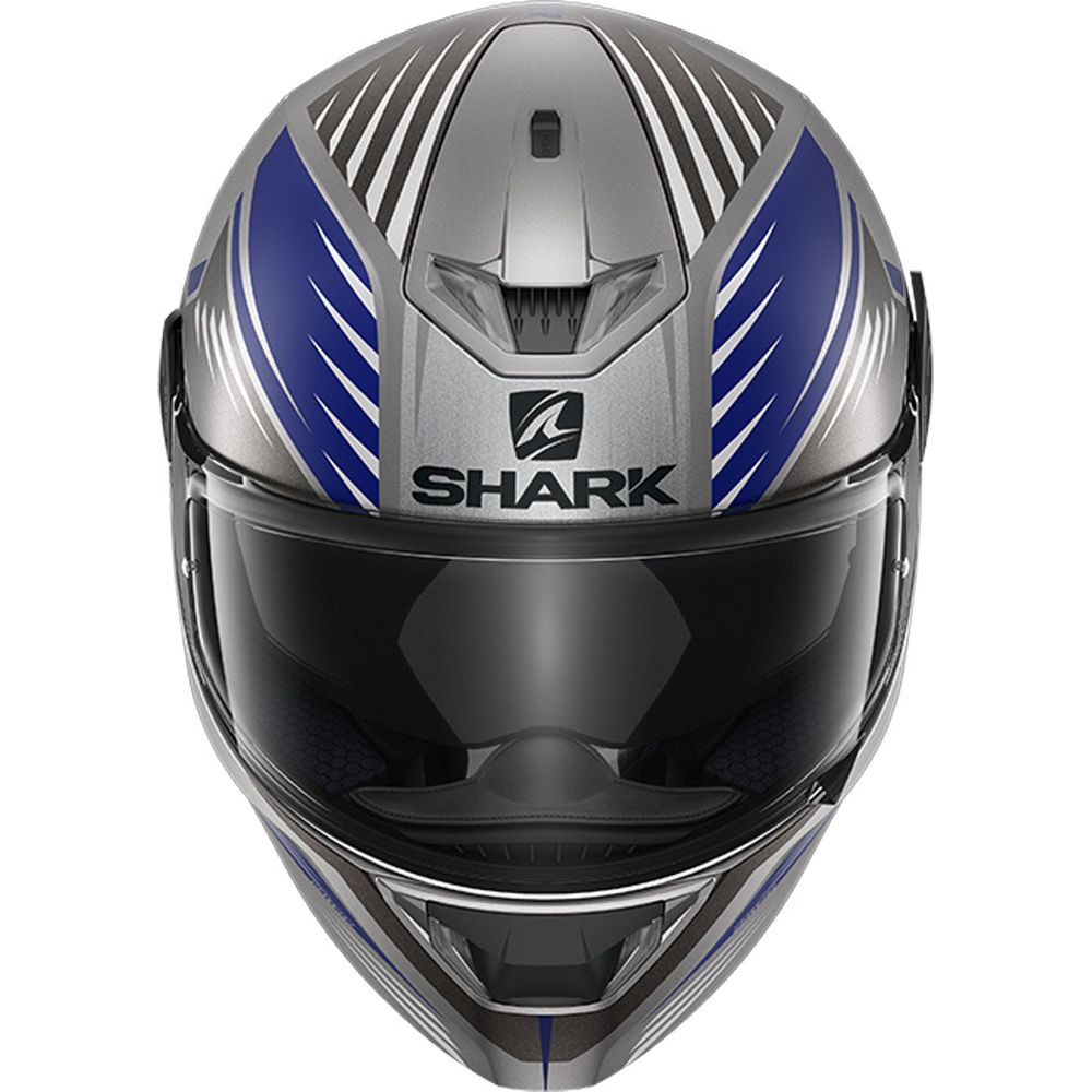 Shark Skwal 2 Hallder Full Face Helmet Matt Anthracite / Blue / Anthracite - FREE UK Shipping, FREE 365 Day Returns | Moto Central