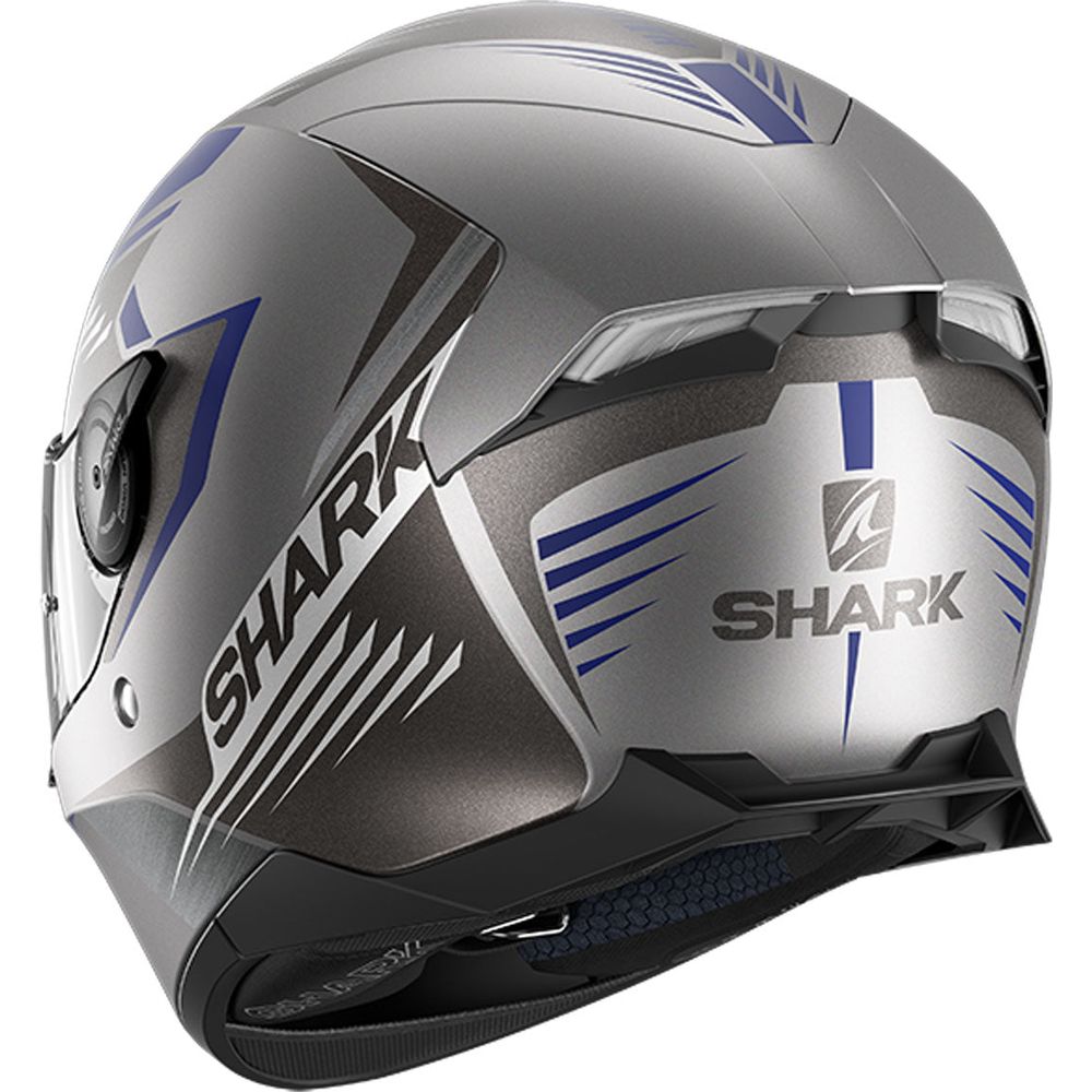 Shark Skwal 2 Hallder Full Face Helmet Matt Anthracite / Blue / Anthracite - FREE UK Shipping, FREE 365 Day Returns | Moto Central