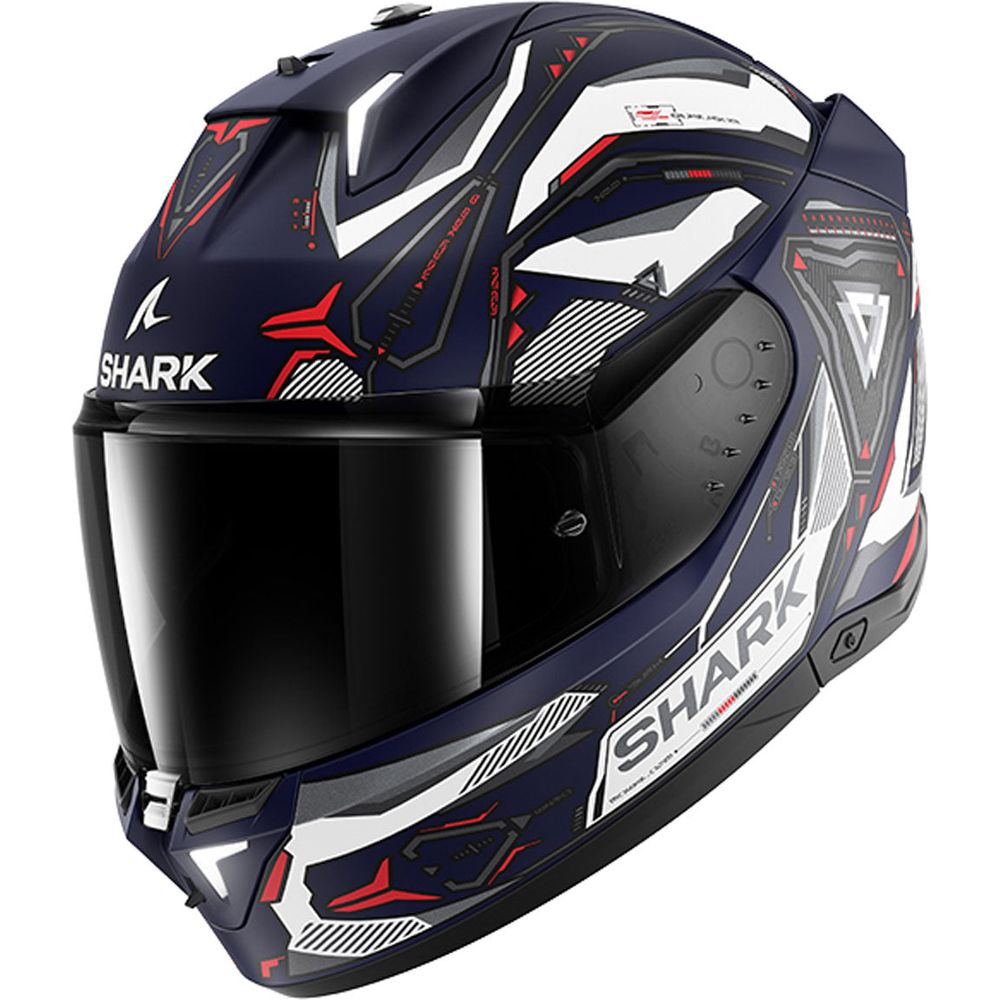 Shark Skwal i3 Full Face Helmet Linik Matt Blue / White / Red - FREE UK Shipping, FREE 365 Day Returns | Moto Central