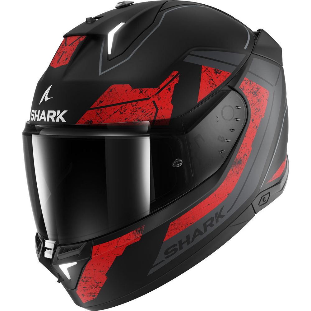 Shark Skwal i3 Full Face Helmet Rhad Matt Black / Chrome / Red - FREE UK Shipping, FREE 365 Day Returns | Moto Central