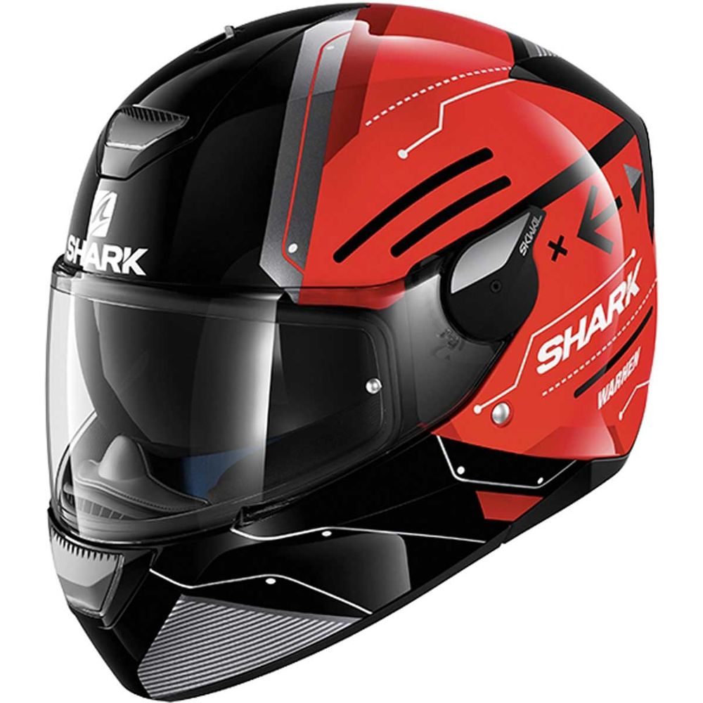 Shark Skwal Warhen Full Face Helmet Black / Red / Black - FREE UK Shipping, FREE 365 Day Returns | Moto Central