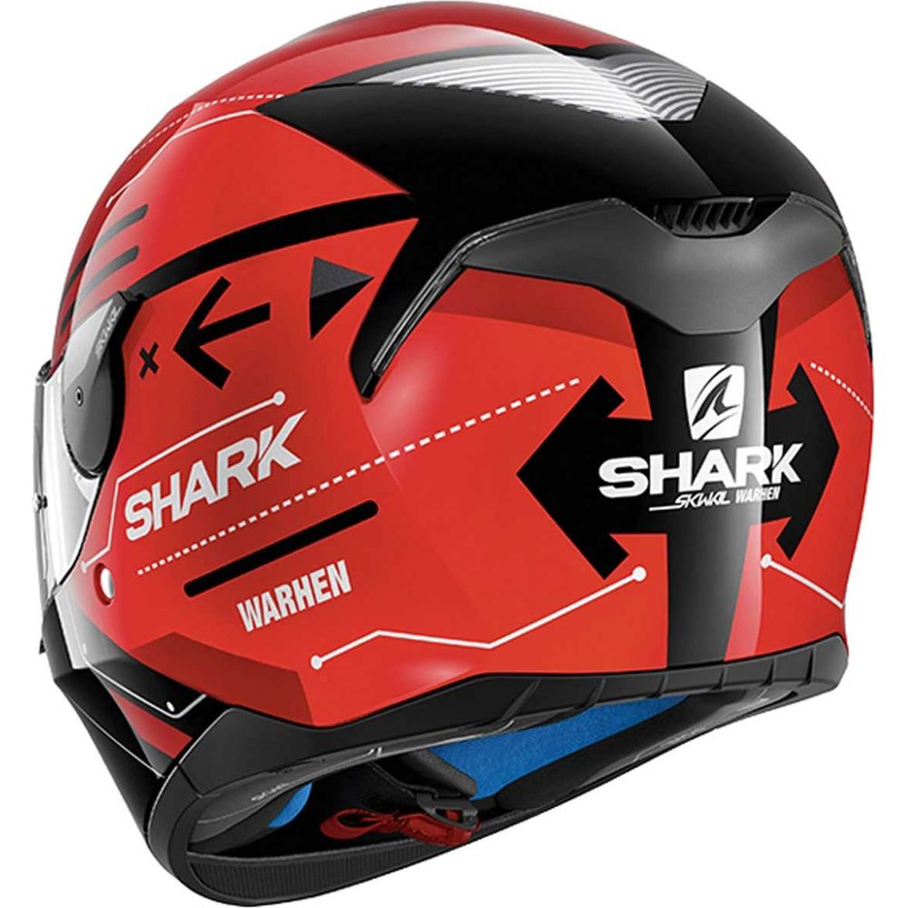 Shark Skwal Warhen Full Face Helmet Black / Red / Black - FREE UK Shipping, FREE 365 Day Returns | Moto Central