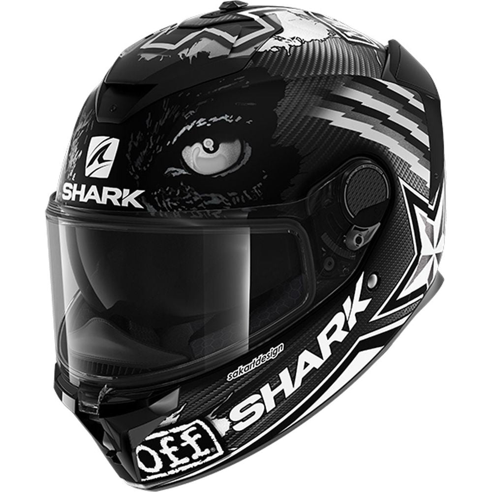 Shark Spartan GT Carbon Redding Full Face Helmet Matt Carbon / White / Anthracite