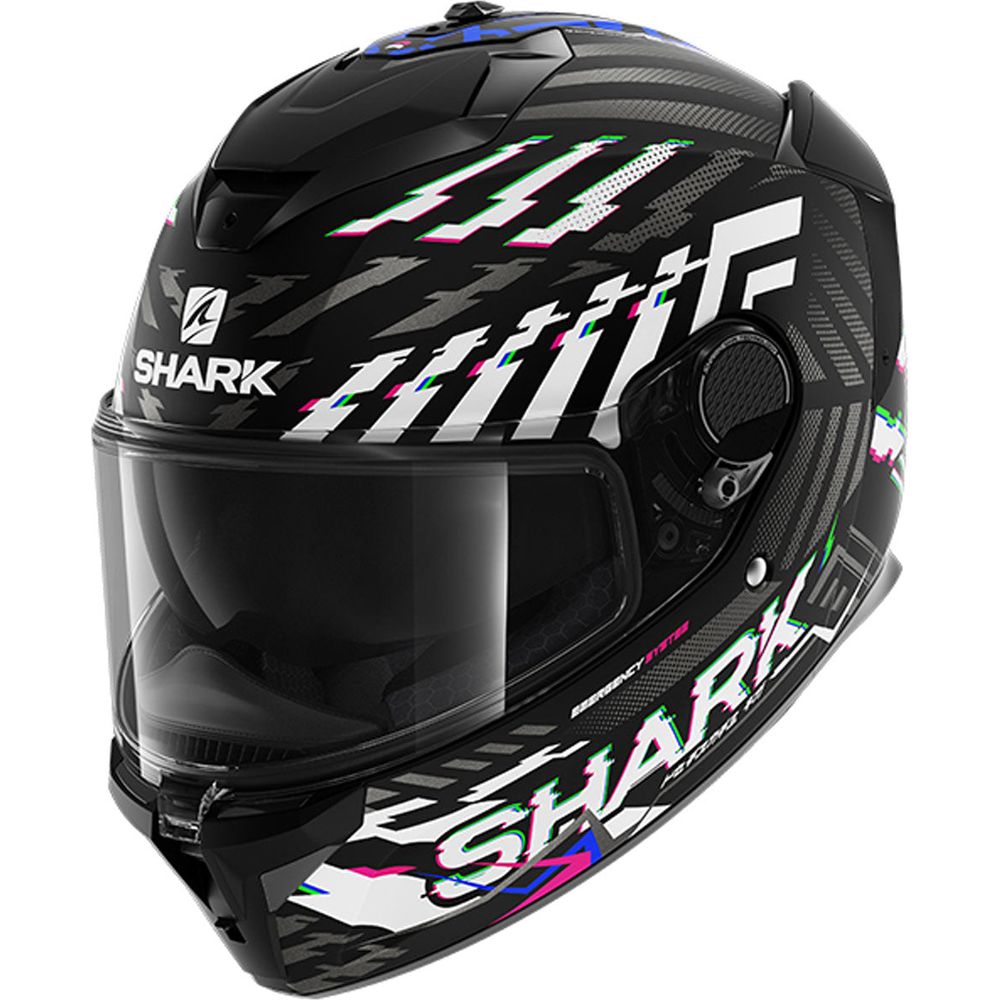 Shark Spartan GT E-Brake Full Face Helmet Matt Black / Blue / Anthracite