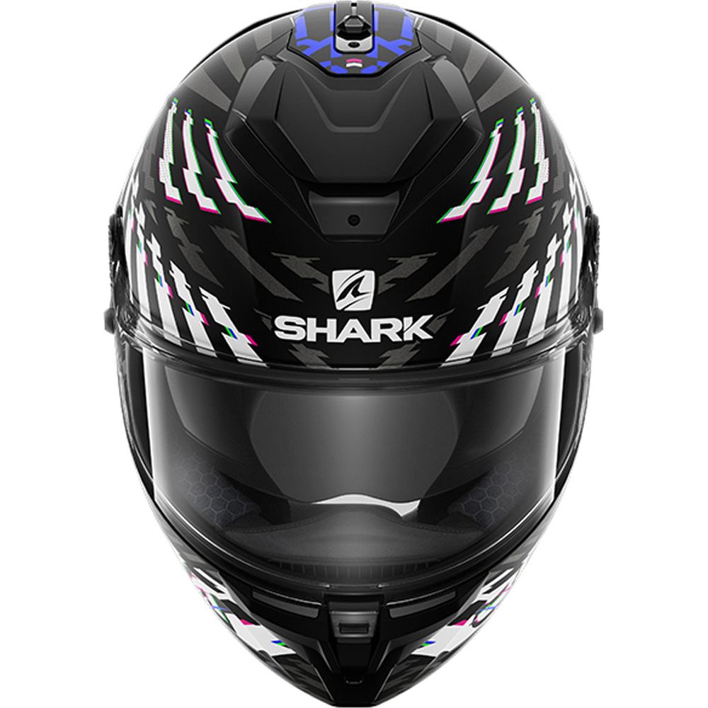 Shark Spartan GT E-Brake Full Face Helmet Matt Black / Blue / Anthracite - FREE UK Shipping, FREE 365 Day Returns | Moto Central