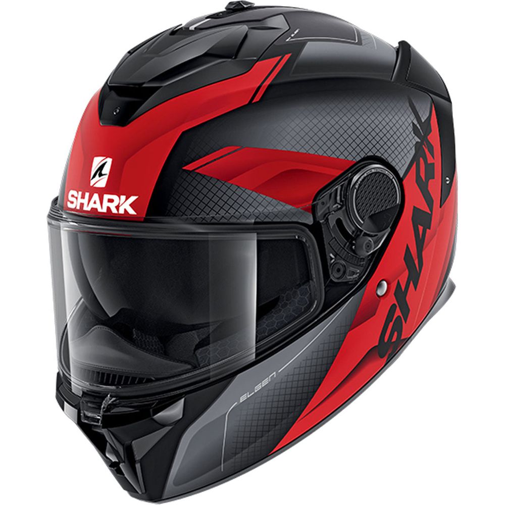 Shark Spartan GT Elgen Full Face Helmet Matt Black / Grey / Red - FREE UK Shipping, FREE 365 Day Returns | Moto Central