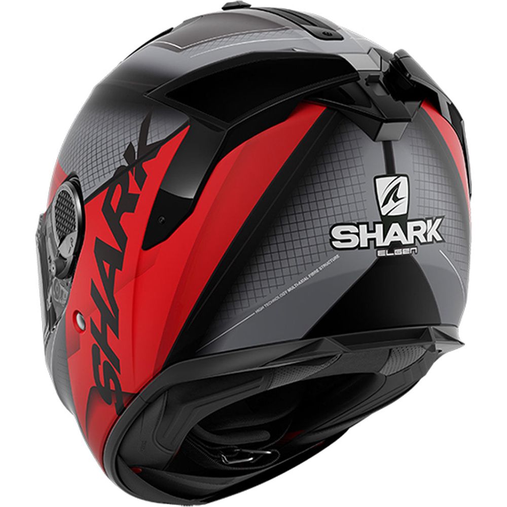 Shark Spartan GT Elgen Full Face Helmet Matt Black / Grey / Red - FREE UK Shipping, FREE 365 Day Returns | Moto Central