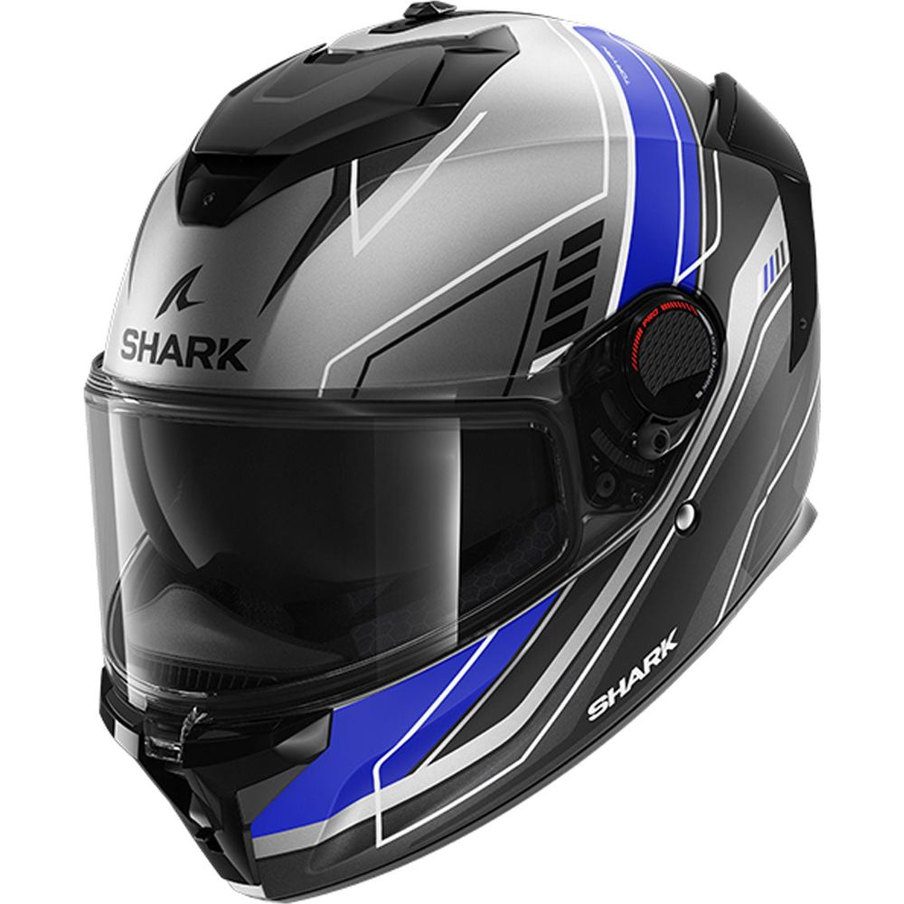 Shark Spartan GT PRO Full Face Helmet Toryan Matt Anthracite / Black / Blue