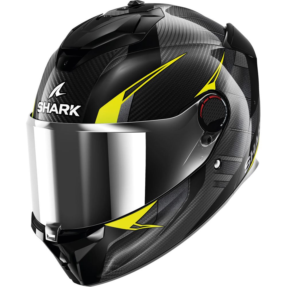 Shark Spartan GT PRO Carbon Full Face Helmet Kultram Black / Yellow - FREE UK Shipping, FREE 365 Day Returns | Moto Central