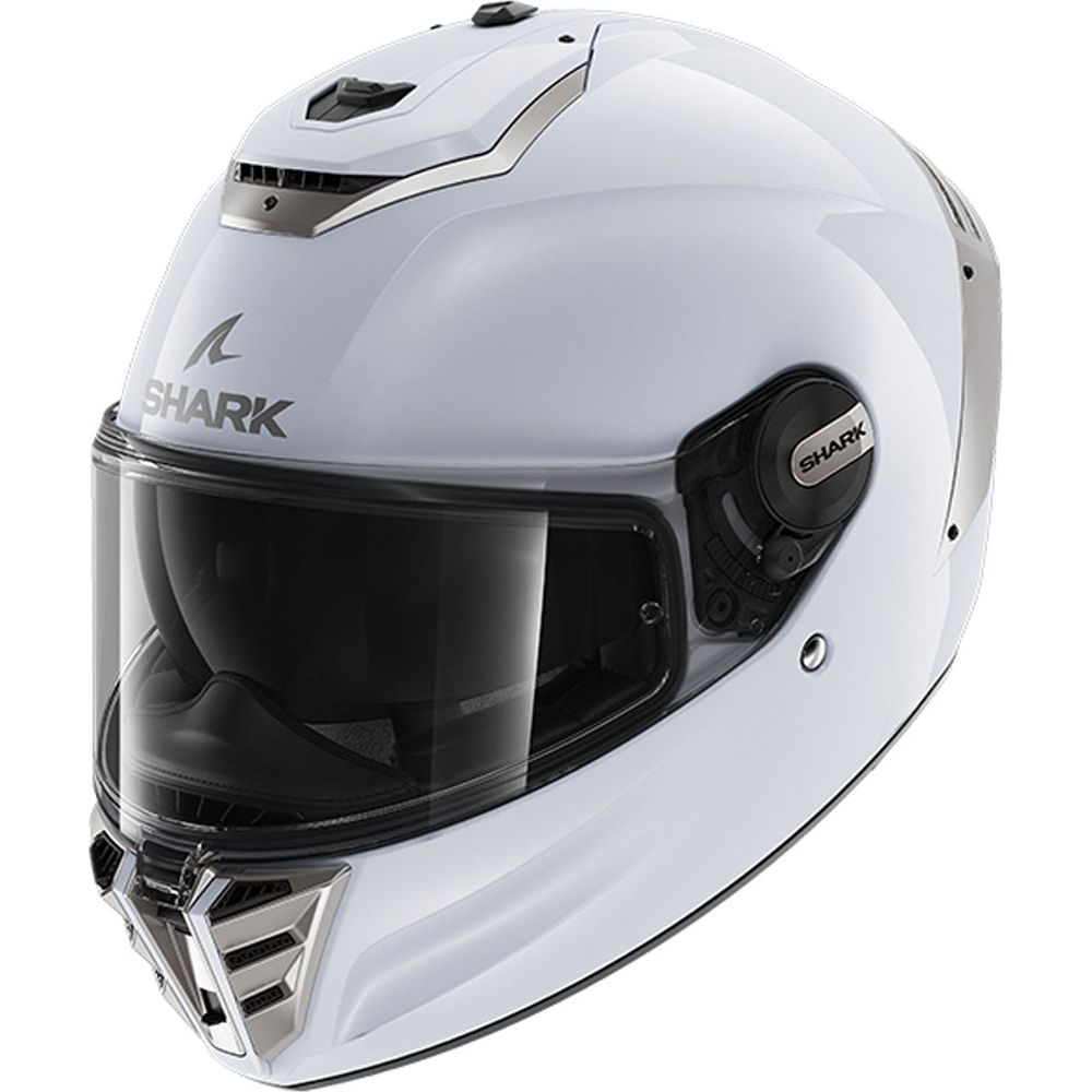 Shark Spartan RS Full Face Helmet Blank Gloss White / Silver