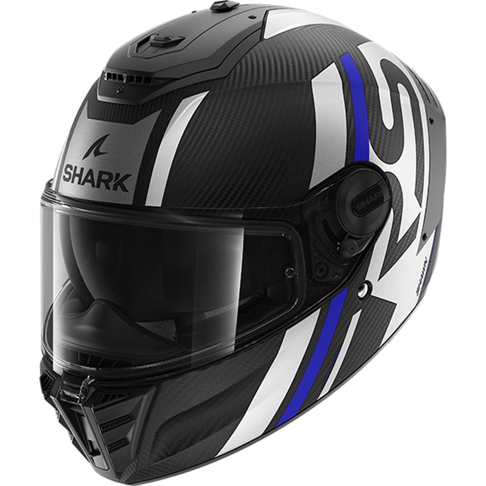 Shark Spartan RS Carbon Full Face Helmet Shawn Carbon / Blue / Silver