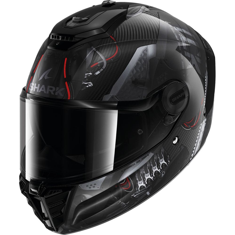 Shark Spartan RS Carbon Full Face Helmet Xbot Black / Anthracite / Red