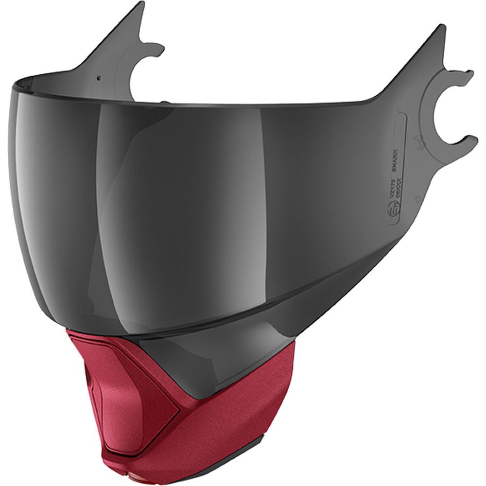 Shark Anti Scratch / Anti Fog Visor Dark Smoke With Red Chin Guard For Evo Jet Helmets