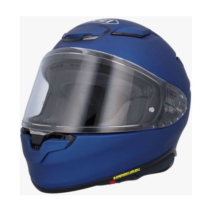 Shoei NXR2 Plain Full Face Helmet Matt Blue Metallic - FREE UK Shipping, FREE 365 Day Returns | Moto Central