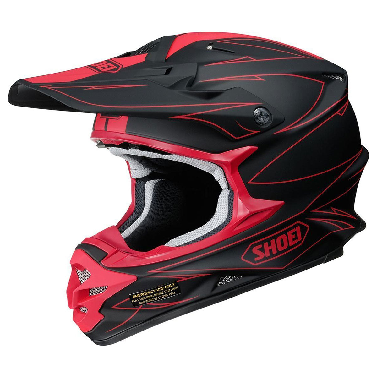 Shoei VFX-W Hectic TC-1 Off-Road Helmet Matt Black / Red - FREE UK Shipping, FREE 365 Day Returns | Moto Central