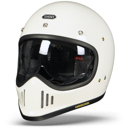 Shoei Ex-Zero Plain Full Face Helmet Off White - FREE UK Shipping, FREE 365 Day Returns | Moto Central