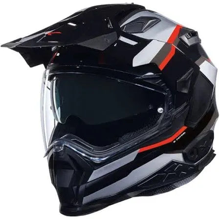 Nexx X.WED2 X Adventure Helmet Patrol Black / Silver / Red - FREE UK Shipping, FREE 365 Day Returns | Moto Central