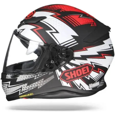 Shoei NXR Variable TC-1 Full Face Helmet Black / White / Red - FREE UK Shipping, FREE 365 Day Returns | Moto Central