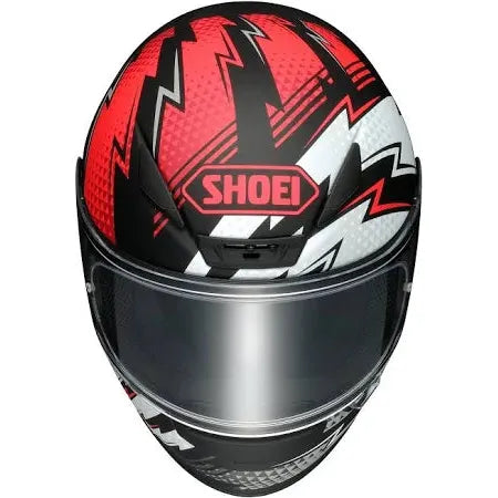 Shoei NXR Variable TC-1 Full Face Helmet Black / White / Red - FREE UK Shipping, FREE 365 Day Returns | Moto Central